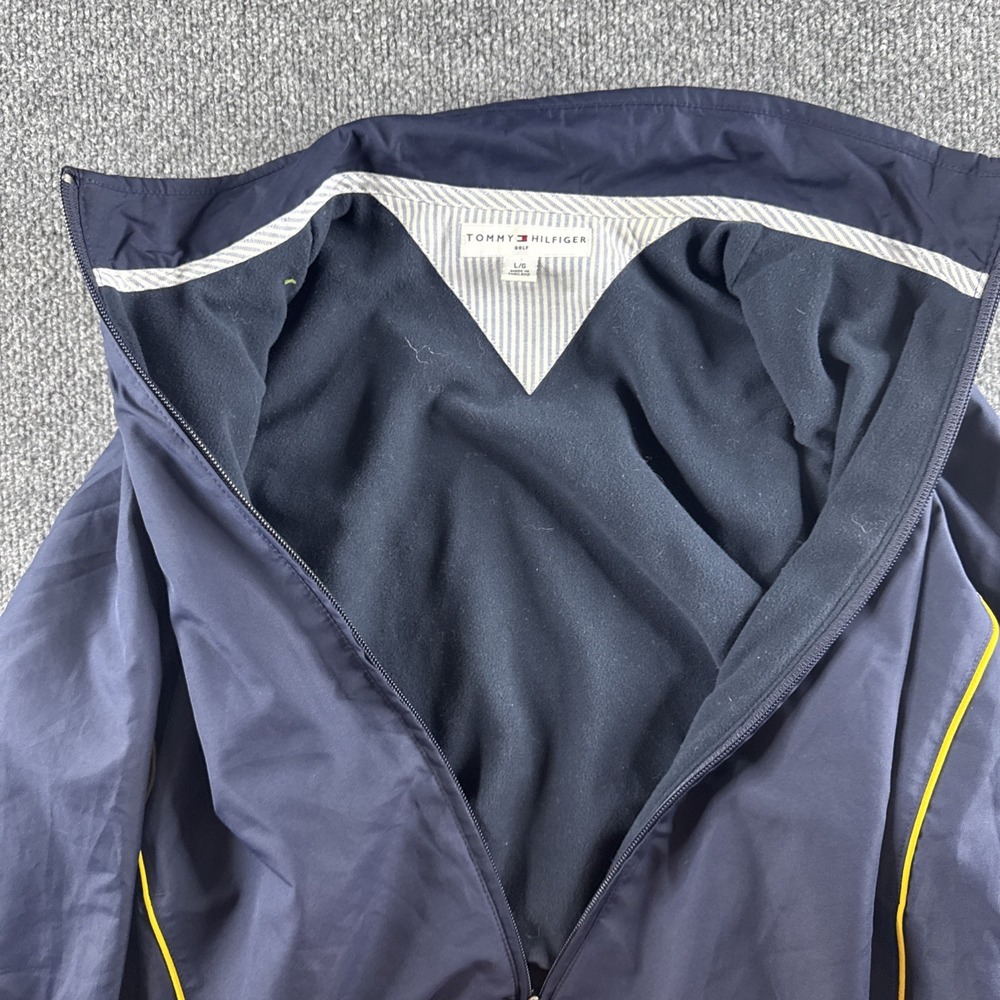 Tommy Hilfiger Golf Mens Jacket Windbreaker Blue Full Zip Size Large - Picture 8 of 8